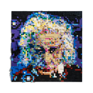 Portrait of Albert Einstein in Lego