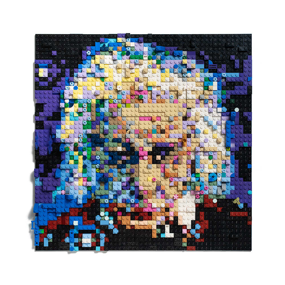 Portrait of Albert Einstein in Lego