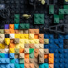 Johannes Vermeer's Girl with the Pearl Earring in Lego closeup
