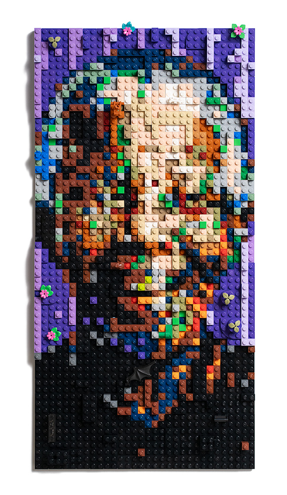 Portrait of Nelson Mandela in Lego
