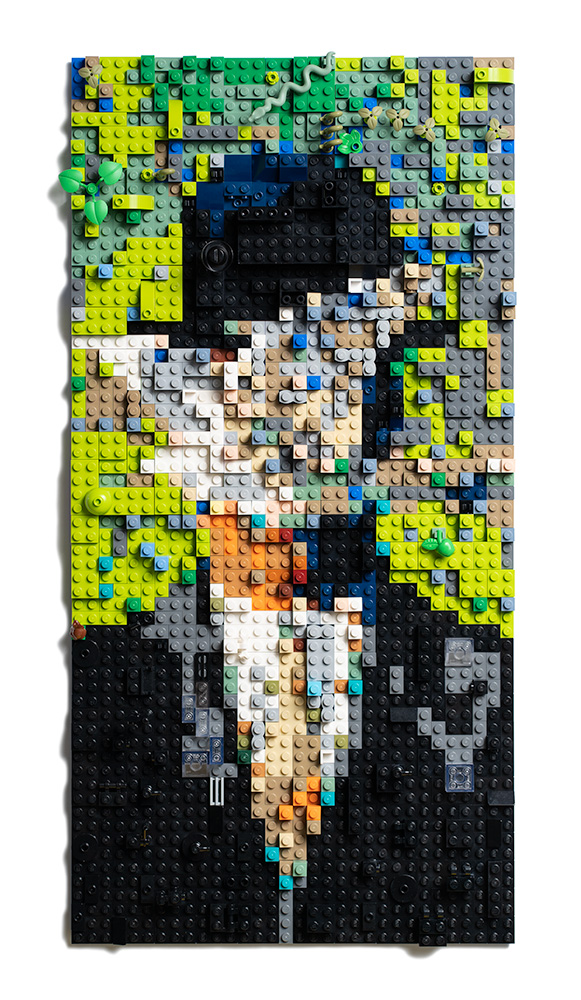 Magritte's Man in a bowler hat in Lego