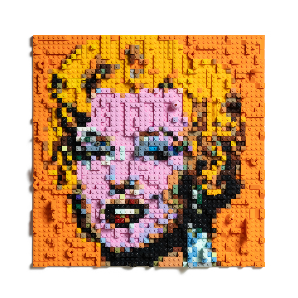 Marilyn Dyptich in Orange Lifesize Print