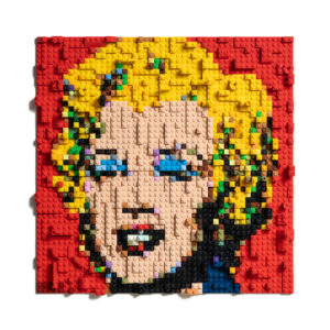 Marilyn Monroe Lego Portrait in Red