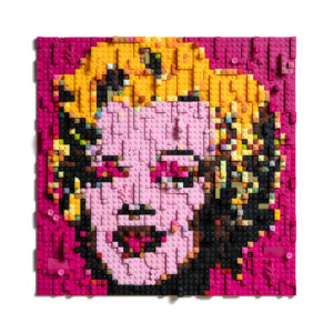 Marilyn Monroe Lego Portrait in Pink