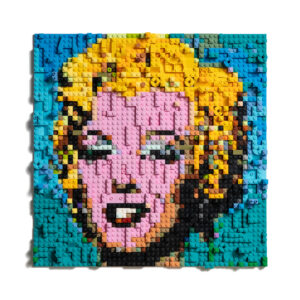 Marilyn Monroe Lego Portrait in Blue