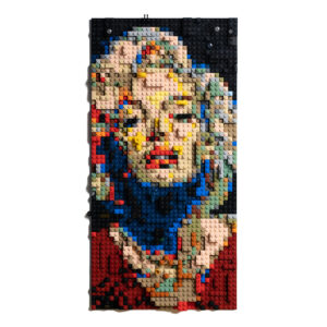 Portrait of Marilyn Monroe in Lego
