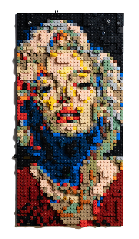 Portrait of Marilyn Monroe in Lego