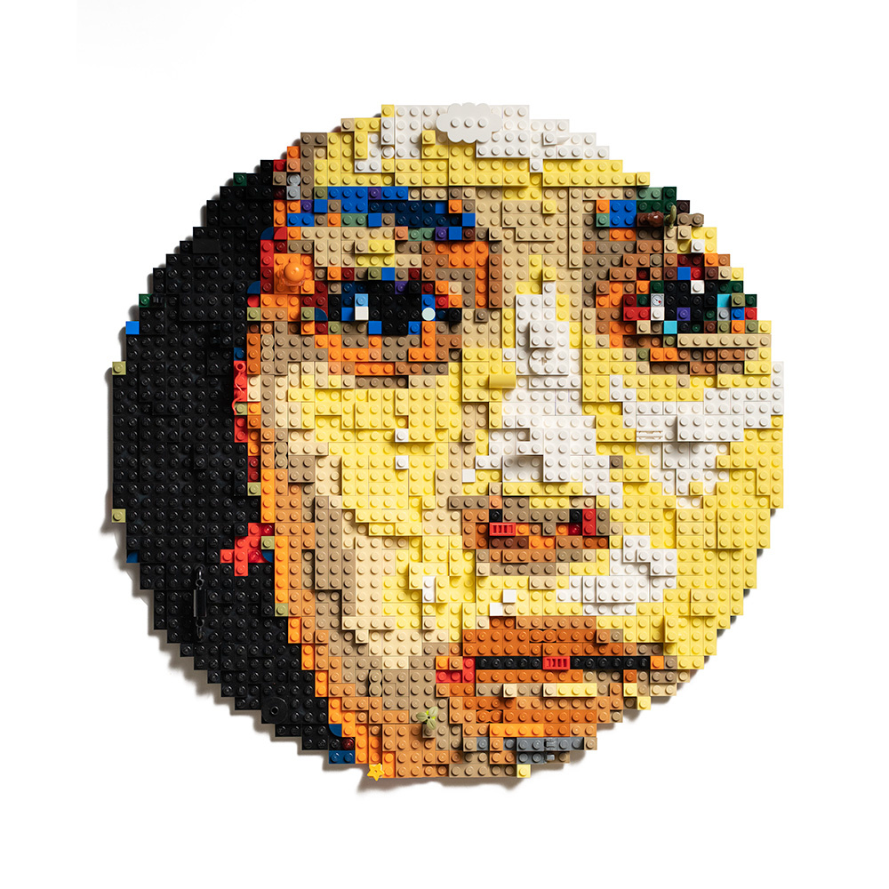 Closeup portrait of Ayaka Miyoshi in Lego