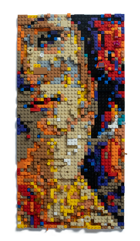 Birth of Venus Cropped Portrait in Lego