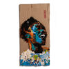 Joyous African woman's portrait in lego